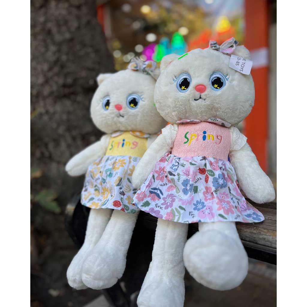 عروسک گربه دامن توری