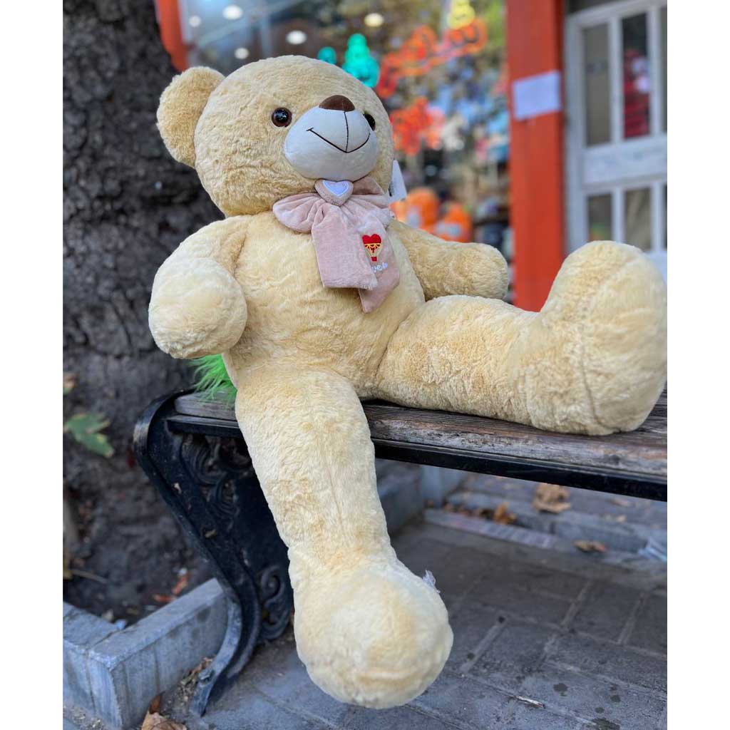 عروسک خرسی پاپیون قلبی