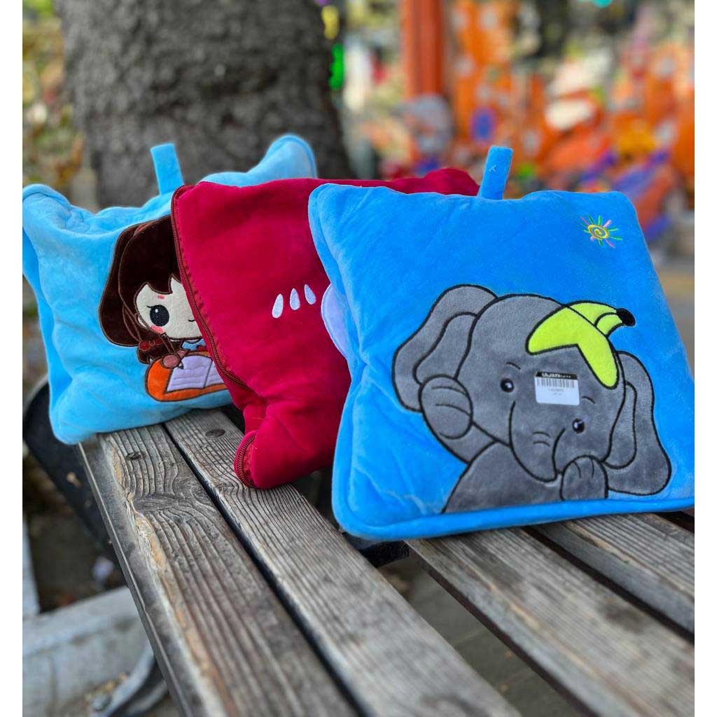 پتو بالشتی و کیفی طرح  دار