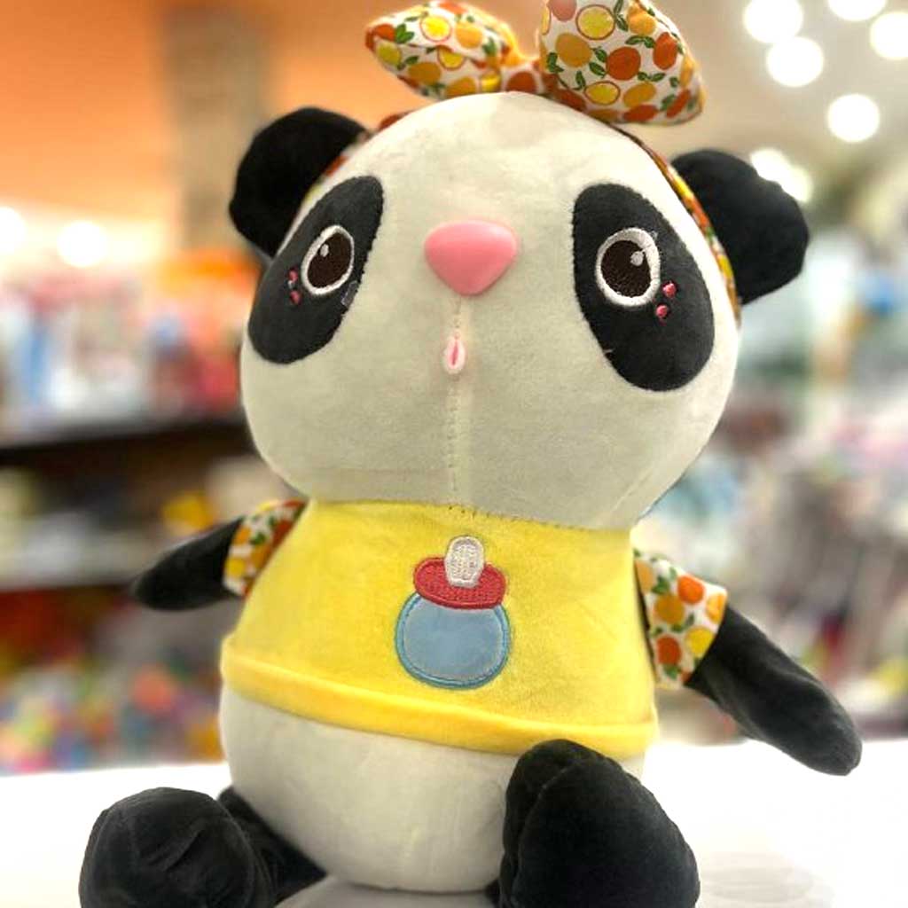 عروسک پاندا لباس شیشه شیر