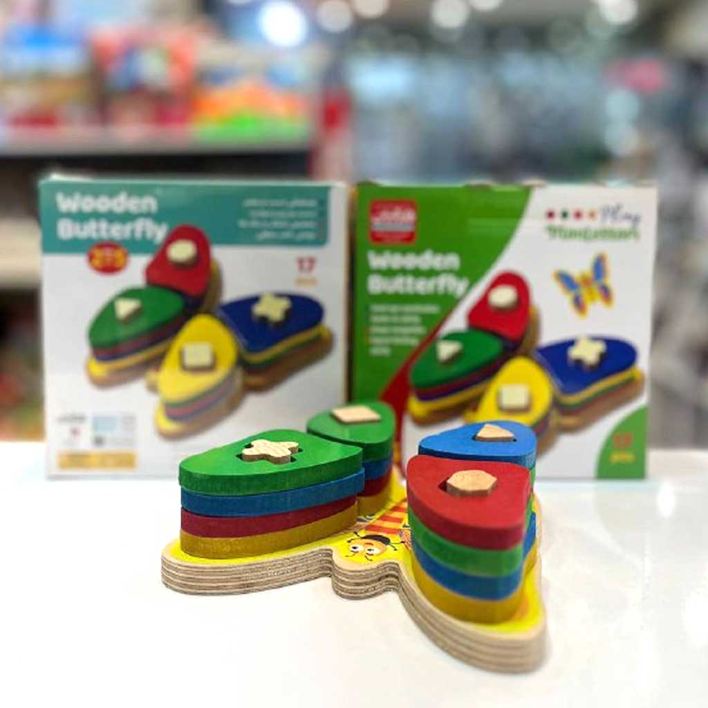 بازی آموزشی مونته سوری مدل پروانه و اشکال