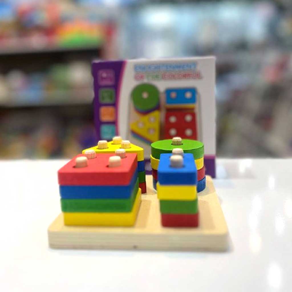 بازی آموزشی مونته سوری مدل اشکال هندسی