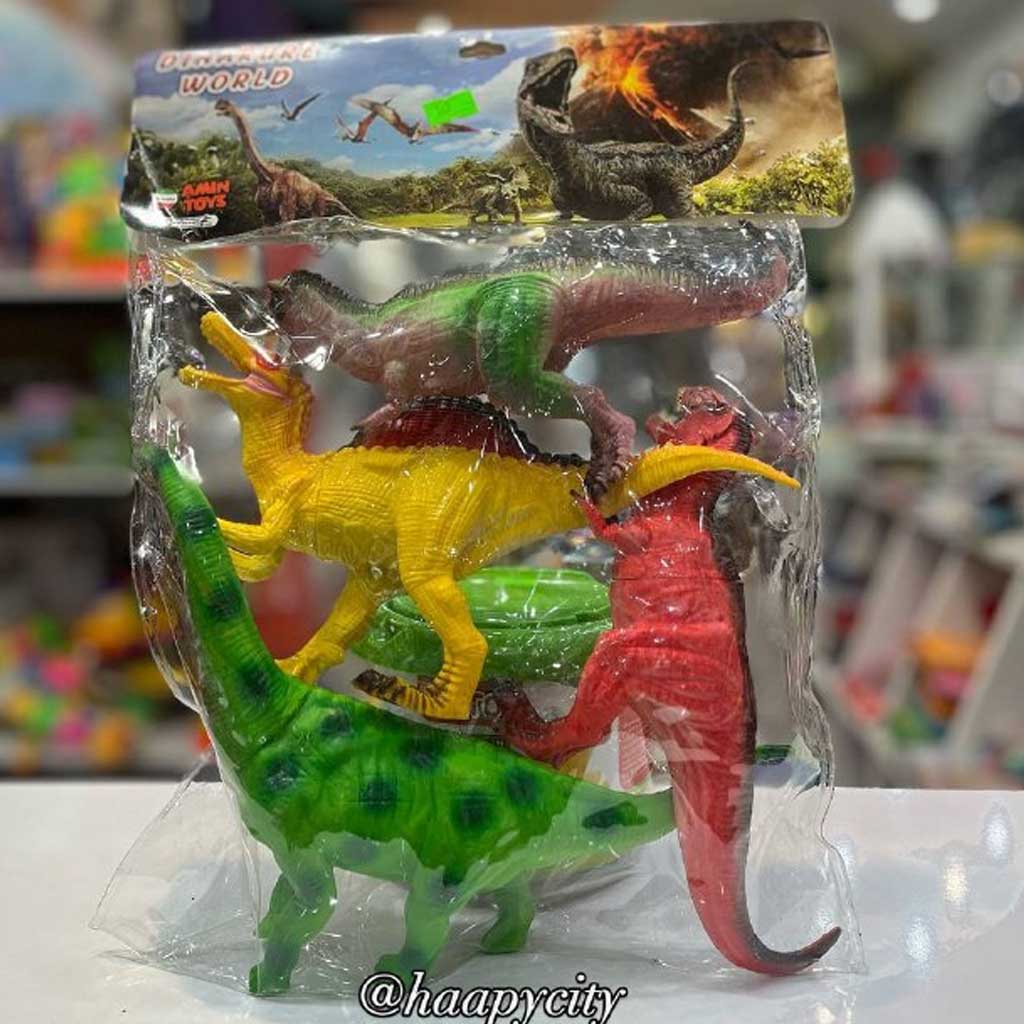 فیگور حیوانات مدل دایناسوربسته ۴ عددی
