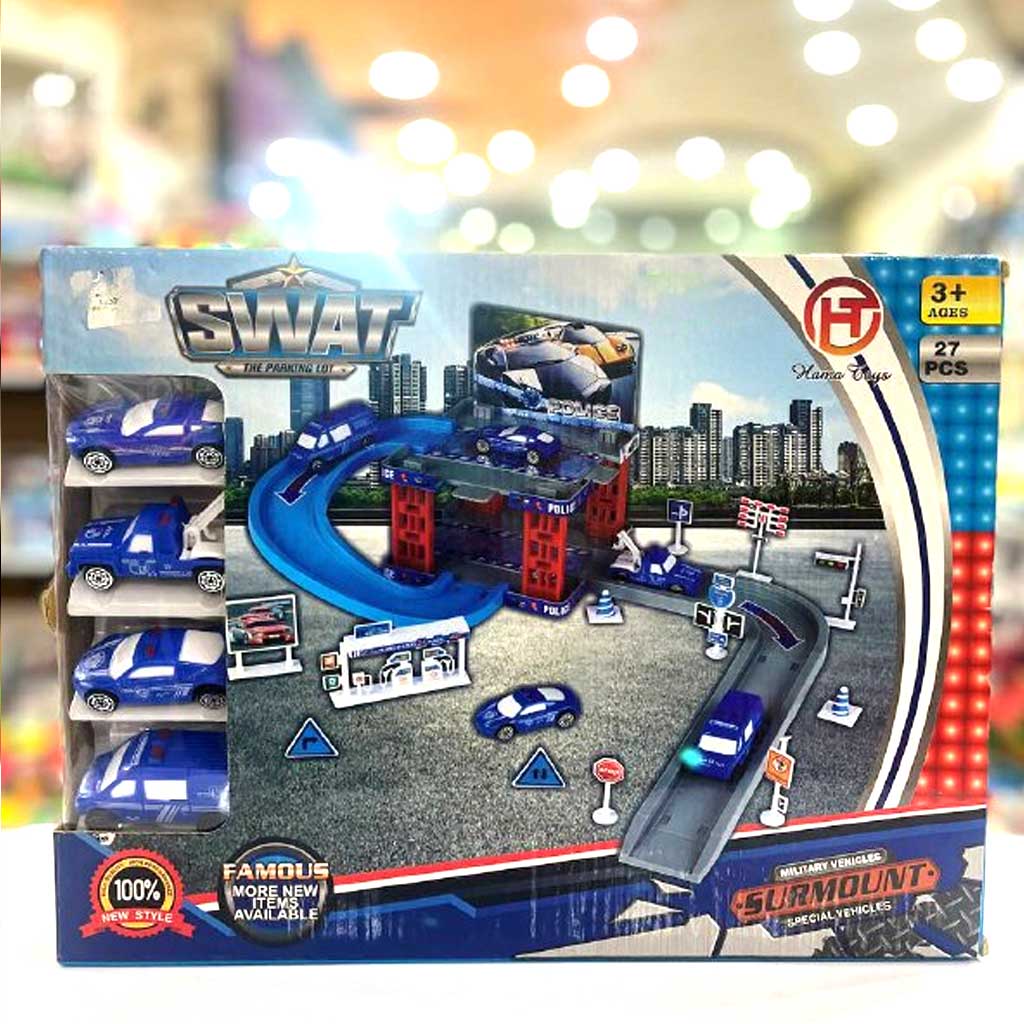 کیت ماشین بازی ست پارکینگ طبقاتی پلیسی