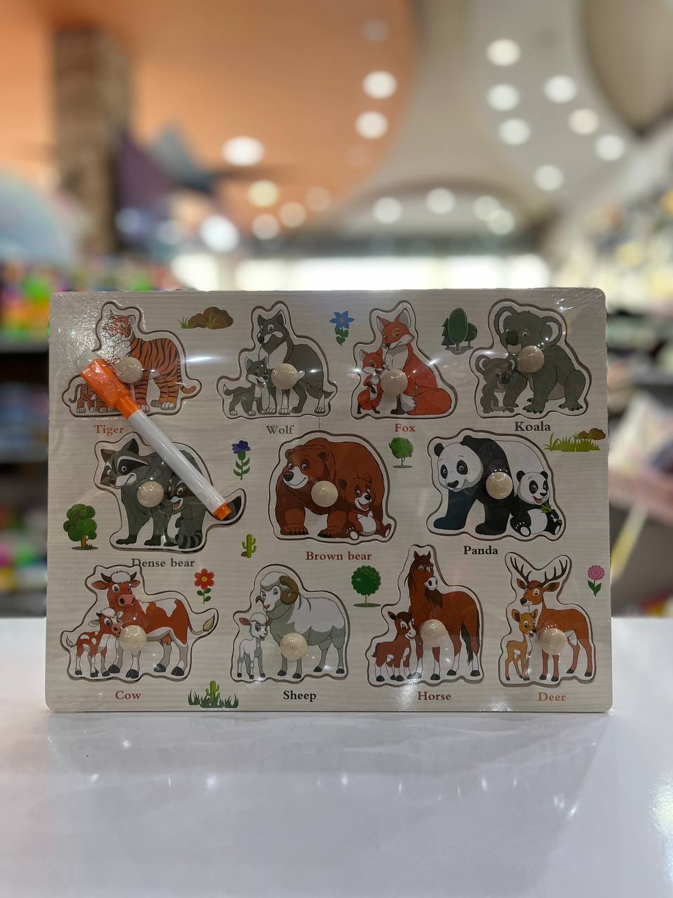 پازل چوبی حیوانات